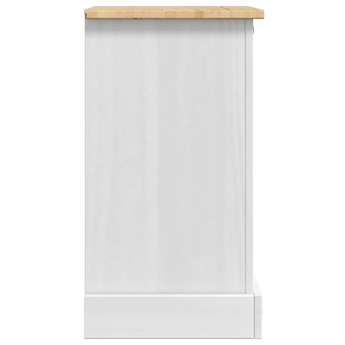 vidaXL Κομοδίνο Corona Λευκό 45 x 35 x 64 εκ. Στερεά ξυλεία πεύκου