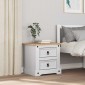 vidaXL Κομοδίνο Corona Λευκό 53 x 39 x 47 εκ Στερεά ξυλεία πεύκου