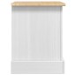 vidaXL Κομοδίνο Corona Λευκό 53 x 39 x 47 εκ Στερεά ξυλεία πεύκου