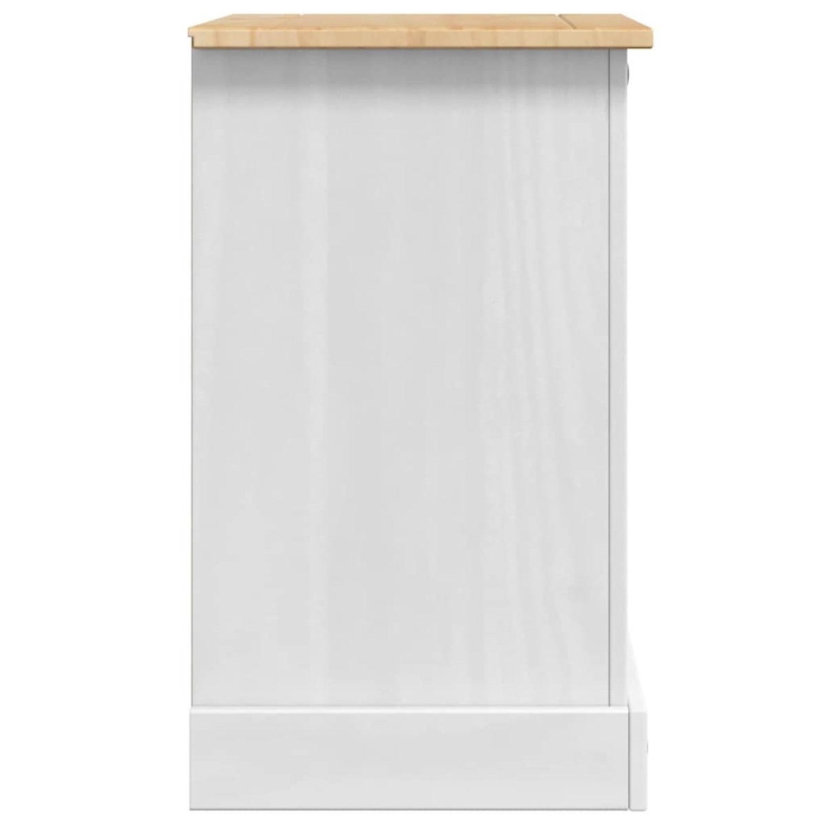 vidaXL Κομοδίνο Corona Λευκό 53 x 39 x 66 εκ Στερεά ξυλεία πεύκου