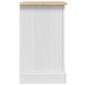 vidaXL Κομοδίνο Corona Λευκό 53 x 39 x 66 εκ Στερεά ξυλεία πεύκου