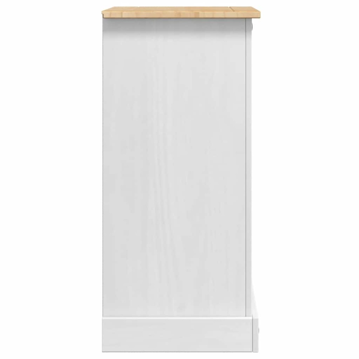 vidaXL Κομοδίνο Corona Λευκό 53 x 39 x 84 εκ Στερεά ξυλεία πεύκου