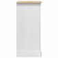 vidaXL Κομοδίνο Corona Λευκό 53 x 39 x 84 εκ Στερεά ξυλεία πεύκου