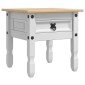 vidaXL End Table με συρτάρι Corona Λευκό 50 x 50 x 50 εκατοστά
