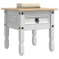 vidaXL End Table με συρτάρι Corona Λευκό 50 x 50 x 50 εκατοστά