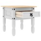 vidaXL End Table με συρτάρι Corona Λευκό 50 x 50 x 50 εκατοστά