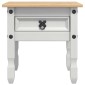 vidaXL End Table με συρτάρι Corona Λευκό 50 x 50 x 50 εκατοστά
