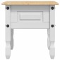 vidaXL End Table με συρτάρι Corona Λευκό 50 x 50 x 50 εκατοστά