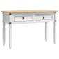 vidaXL End Table Corona Λευκό 115 x 46 x 73 εκ Στερεά ξυλεία πεύκου