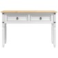 vidaXL End Table Corona Λευκό 115 x 46 x 73 εκ Στερεά ξυλεία πεύκου