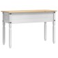 vidaXL End Table Corona Λευκό 115 x 46 x 73 εκ Στερεά ξυλεία πεύκου