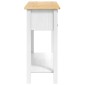 vidaXL End Table Corona Λευκό 114 x 34,5 x 73 εκ. Στερεά ξυλεία πεύκου