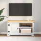 vidaXL Ντουλάπι TV Corona Λευκό 100 x 40 x 52 εκ. Στερεά ξυλεία πεύκου
