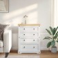 vidaXL Αποθηκευτικές Κάσες με συρτάρι Corona Λευκός 92 x 48 x 114 εκ