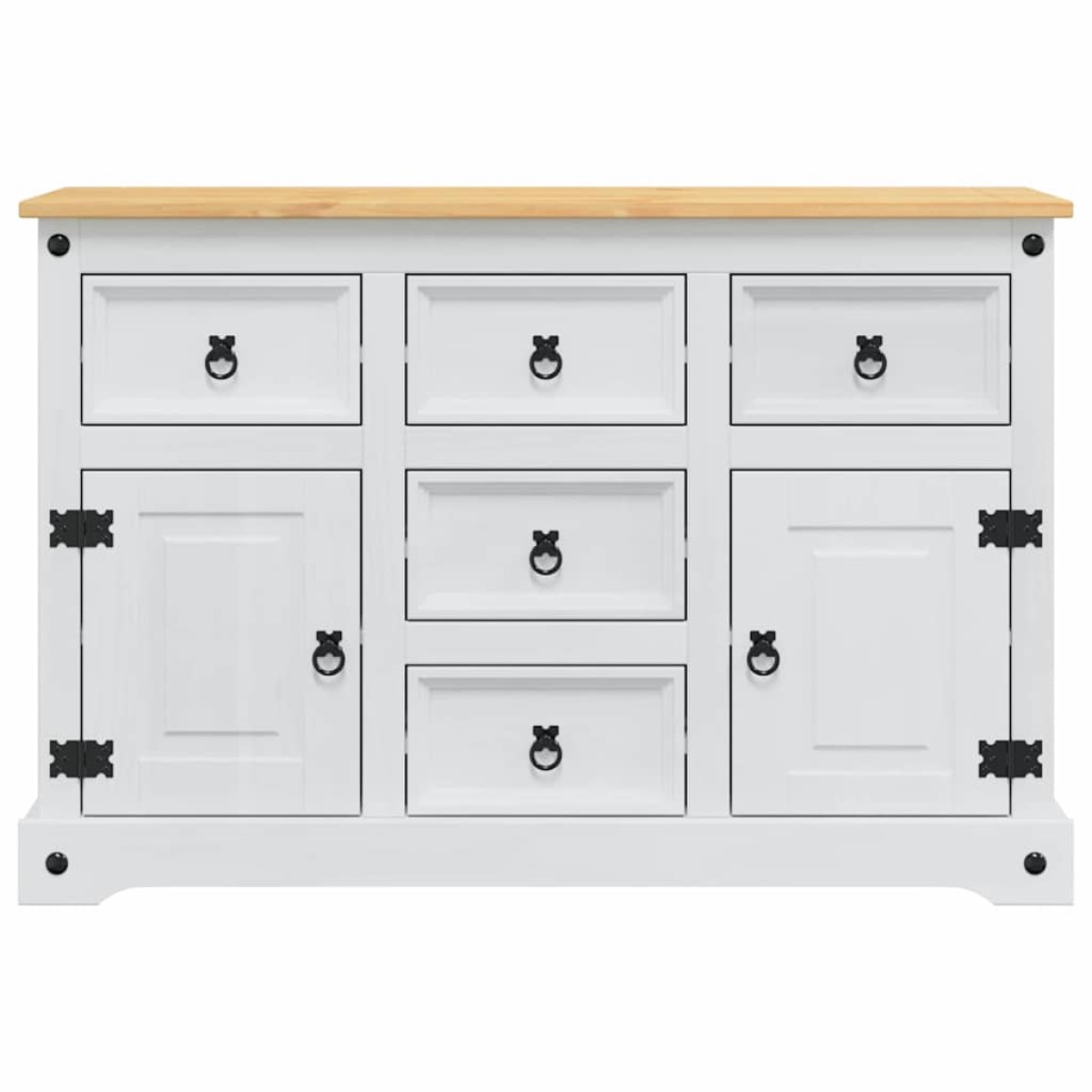 vidaXL Αποθηκευτικές Κάσες με συρτάρι Corona Λευκό 112 x 40 x 75 εκ.