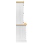vidaXL Πλαϊνό γραφείο με συρτάρι Corona Λευκό 100 x 48,5 x 179 εκ.