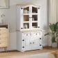 vidaXL Πλαϊνό γραφείο με συρτάρι Corona Λευκό 100 x 48,5 x 179 εκ.