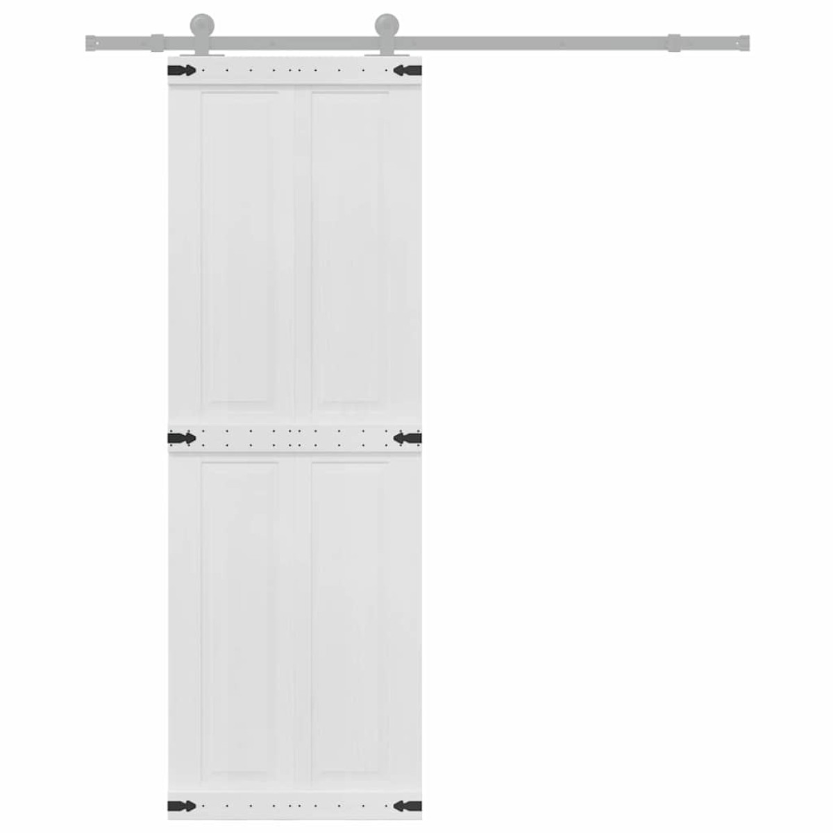 vidaXL Πόρτα αχυρώνα Corona Λευκό 70 x 210 cm Μασίφ Ξύλο Πεύκου