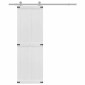 vidaXL Πόρτα αχυρώνα Corona Λευκό 70 x 210 cm Μασίφ Ξύλο Πεύκου