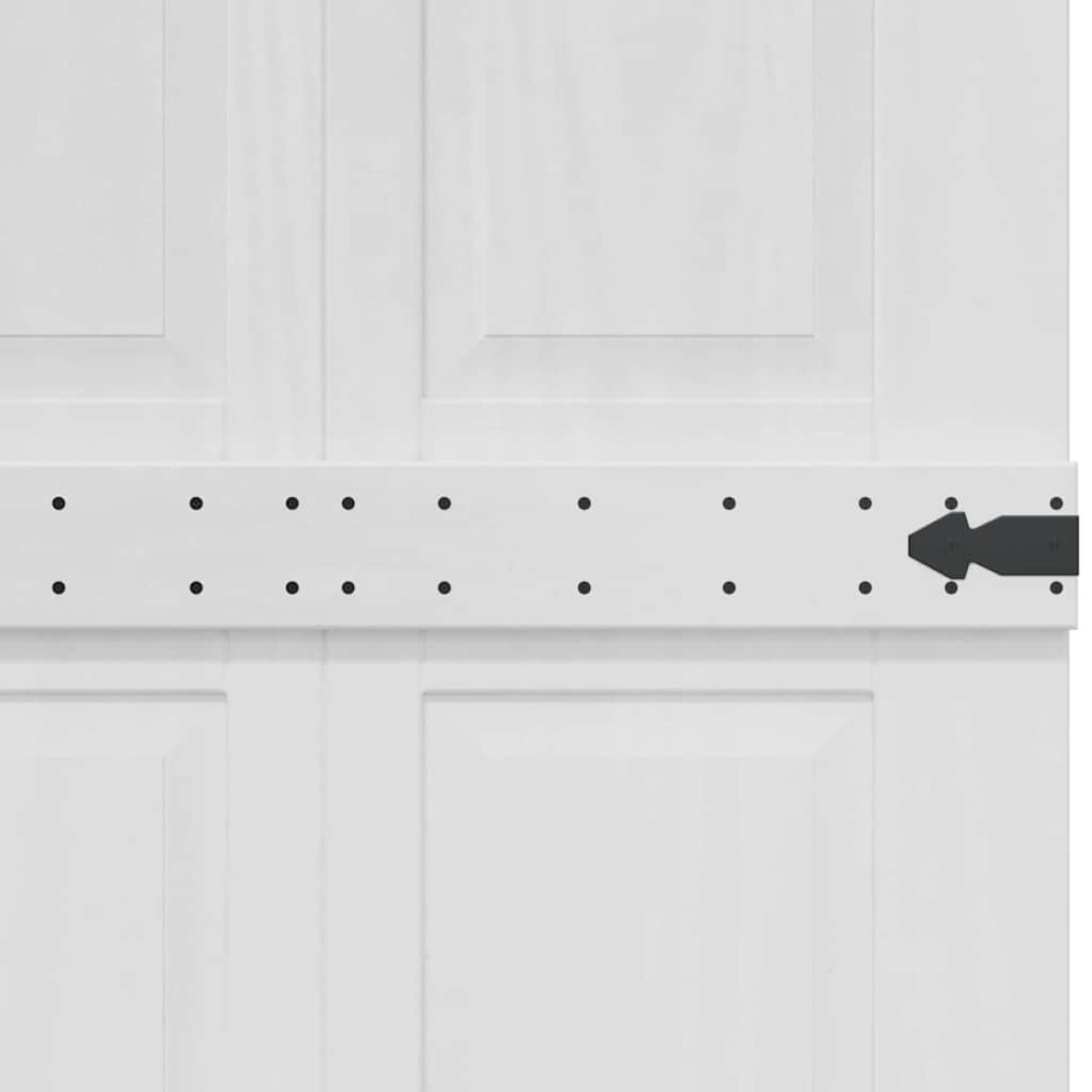 vidaXL Πόρτα αχυρώνα Corona Λευκό 70 x 210 cm Μασίφ Ξύλο Πεύκου