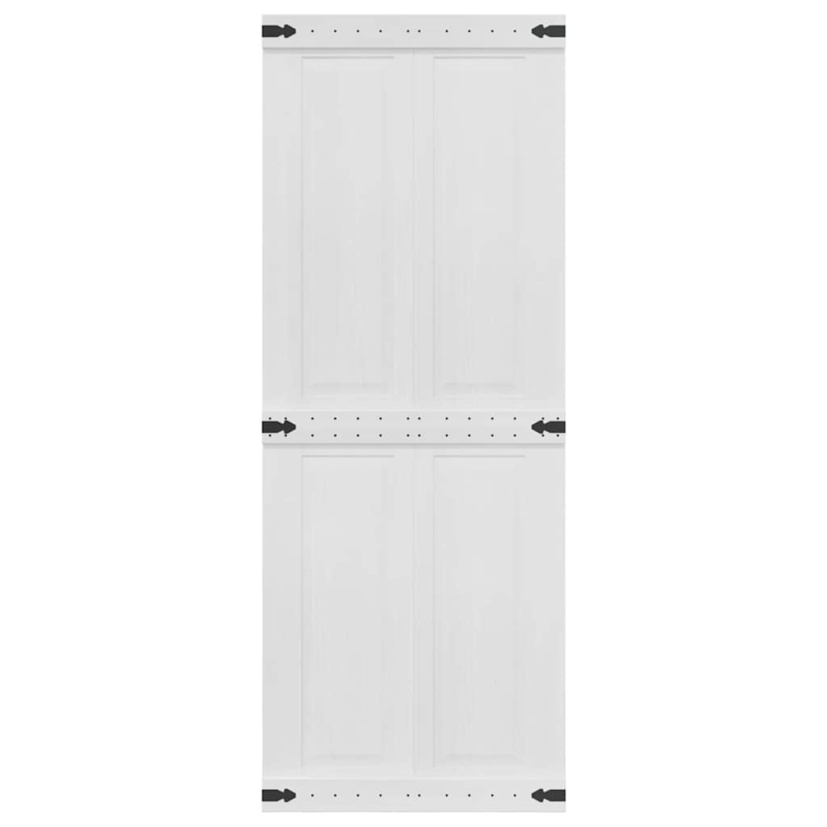 vidaXL Πόρτα αχυρώνα Corona Λευκό 80 x 210 cm Μασίφ Ξύλο Πεύκου
