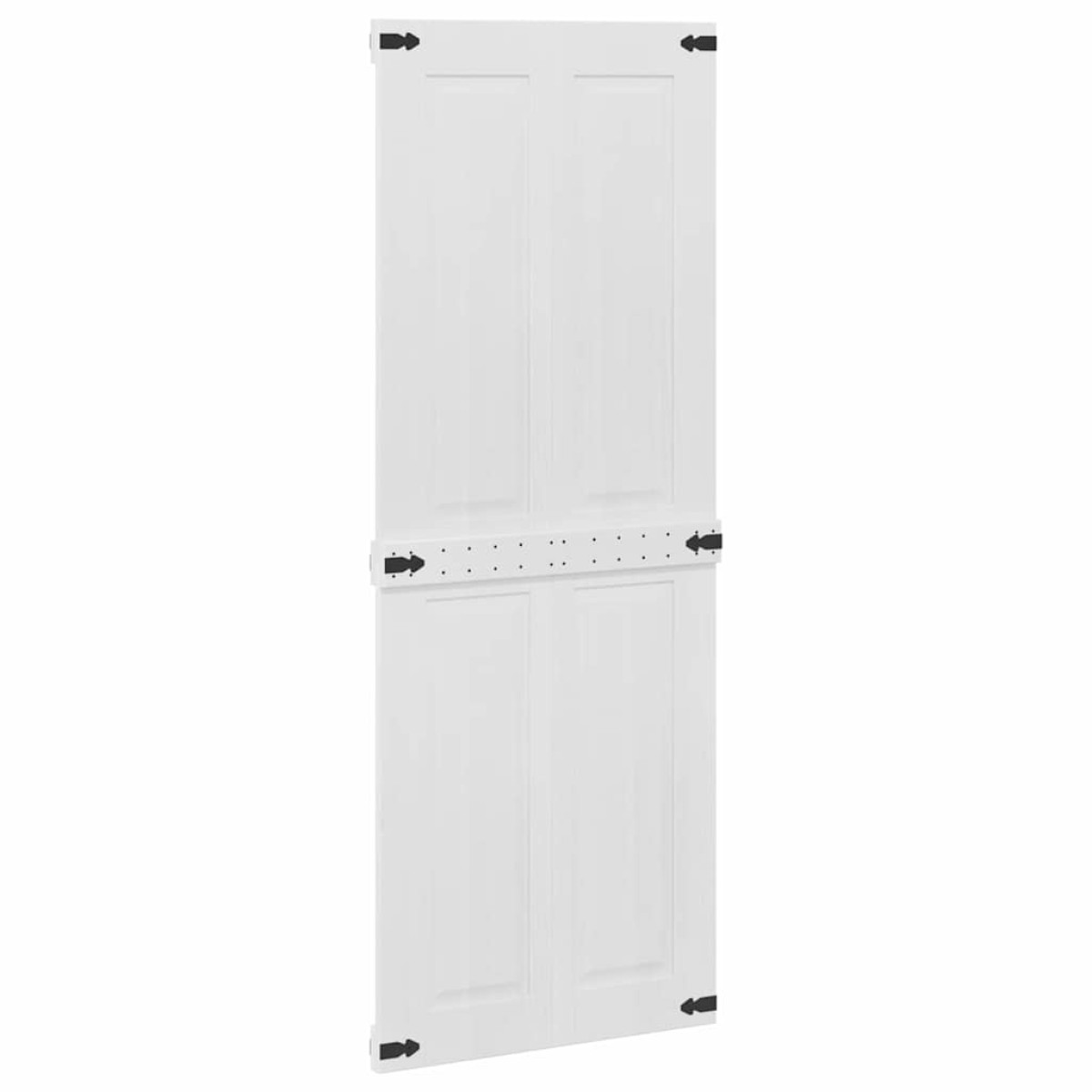 vidaXL Πόρτα αχυρώνα Corona Λευκό 80 x 210 cm Μασίφ Ξύλο Πεύκου