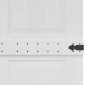 vidaXL Πόρτα αχυρώνα Corona Λευκό 80 x 210 cm Μασίφ Ξύλο Πεύκου
