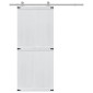 vidaXL Πόρτα αχυρώνα Corona Λευκό 90 x 210 cm Μασίφ Ξύλο Πεύκου