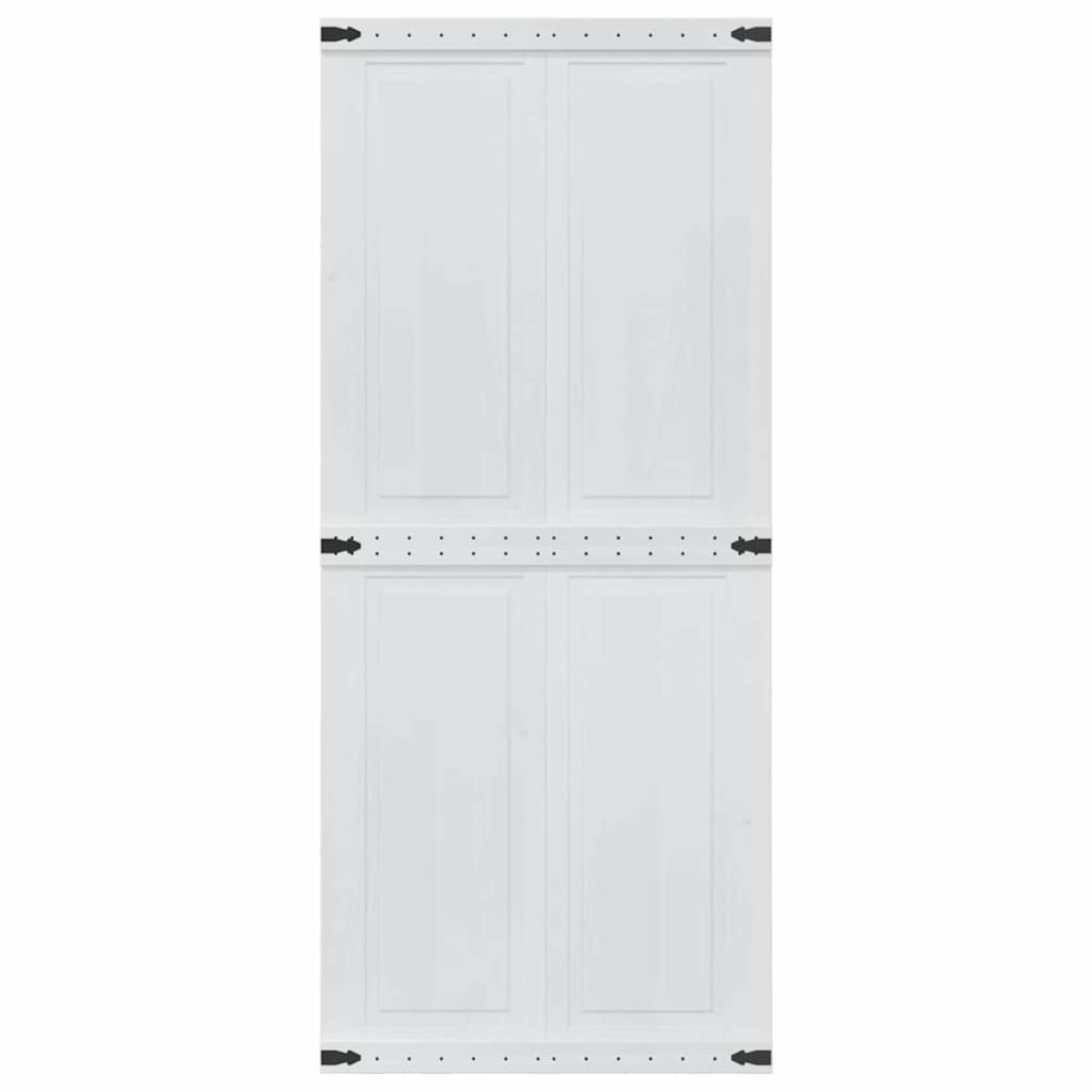 vidaXL Πόρτα αχυρώνα Corona Λευκό 90 x 210 cm Μασίφ Ξύλο Πεύκου