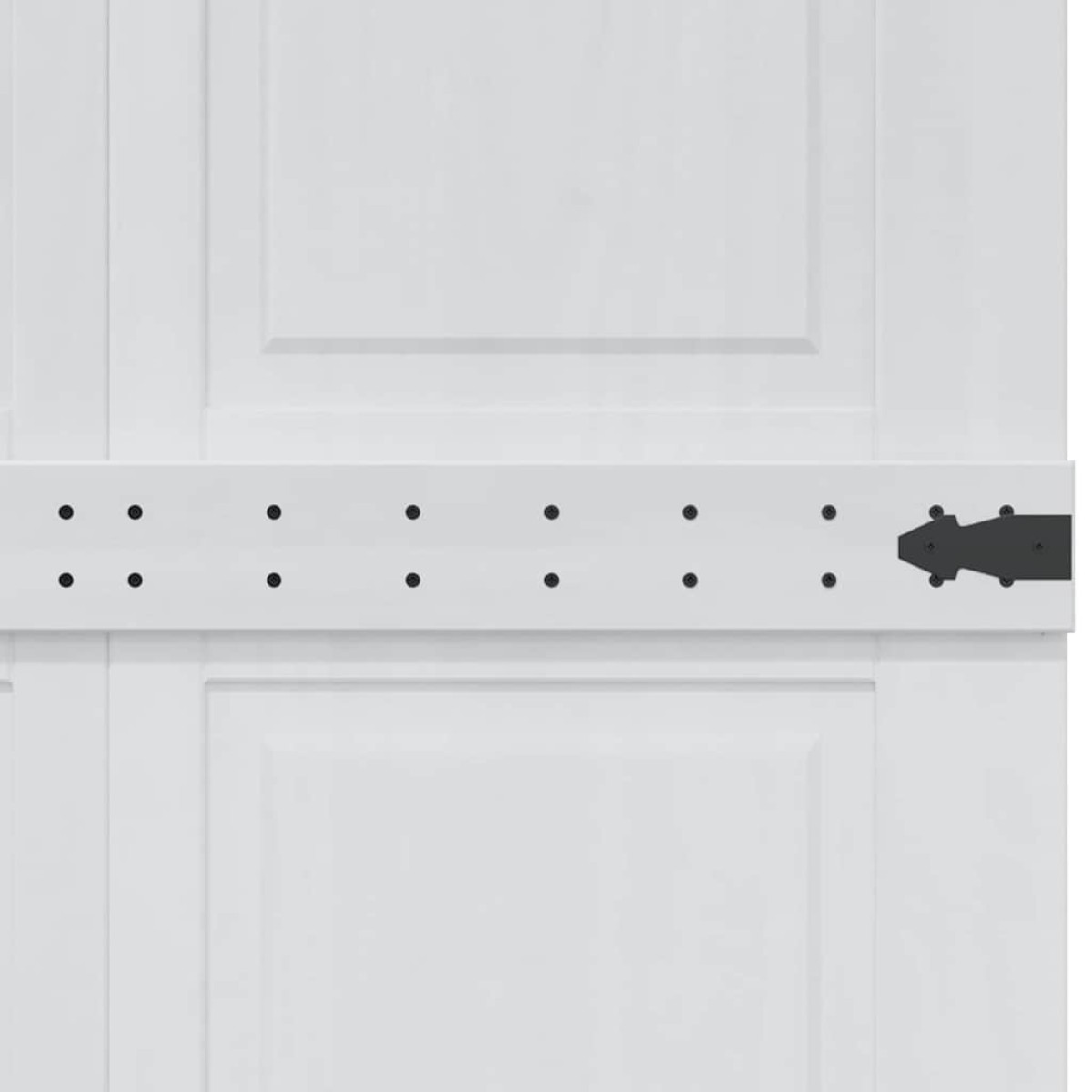 vidaXL Πόρτα αχυρώνα Corona Λευκό 90 x 210 cm Μασίφ Ξύλο Πεύκου