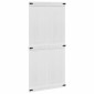 vidaXL Πόρτα αχυρώνα Corona Λευκό 100 x 210 cm Μασίφ Ξύλο Πεύκου