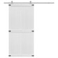vidaXL Πόρτα αχυρώνα Corona Λευκό 100 x 210 cm Μασίφ Ξύλο Πεύκου