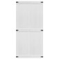 vidaXL Πόρτα αχυρώνα Corona Λευκό 100 x 210 cm Μασίφ Ξύλο Πεύκου