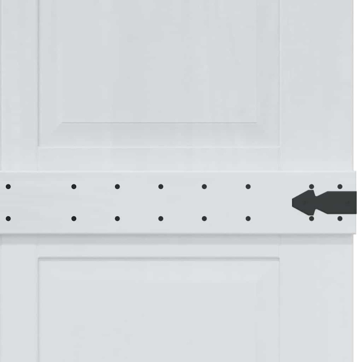 vidaXL Πόρτα αχυρώνα Corona Λευκό 100 x 210 cm Μασίφ Ξύλο Πεύκου