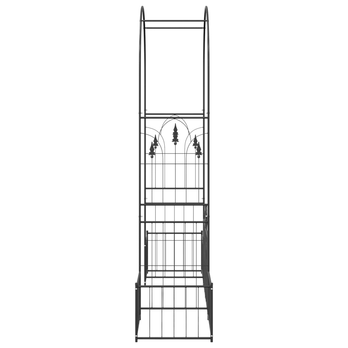 vidaXL Κήπος Αψίδα Μαύρο 203 x 50 x 218 εκ. Ατσάλι