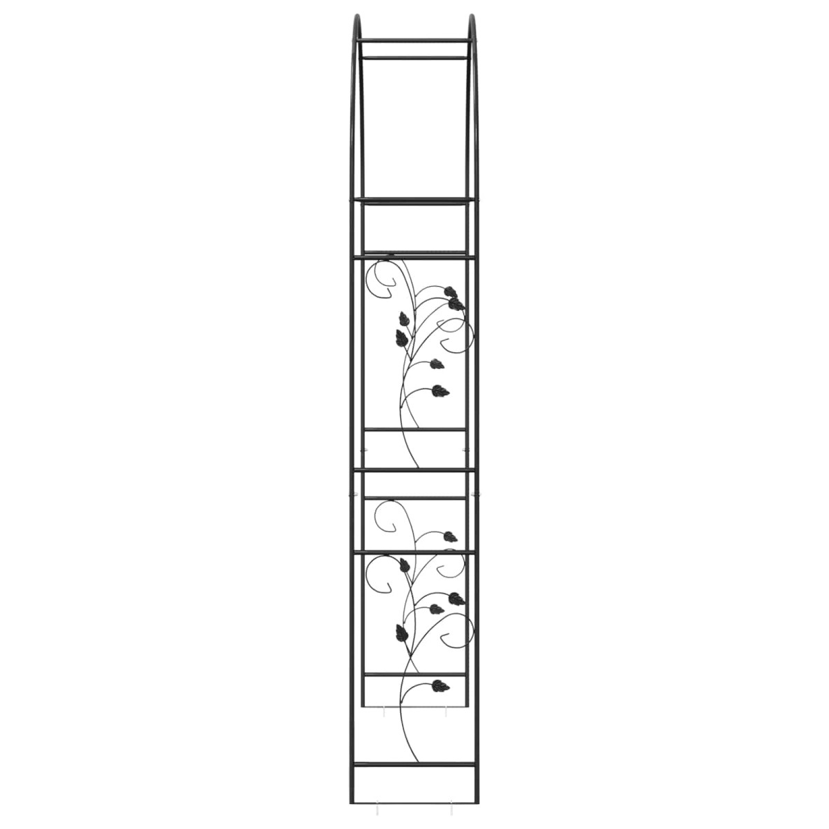 vidaXL Κήπος Αψίδα Μαύρο 115 x 37 x 231 εκ.