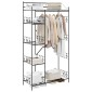 vidaXL Ανοιχτή Ντουλάπα Μαύρο 101 x 43 x 188 εκ. Ατσάλι