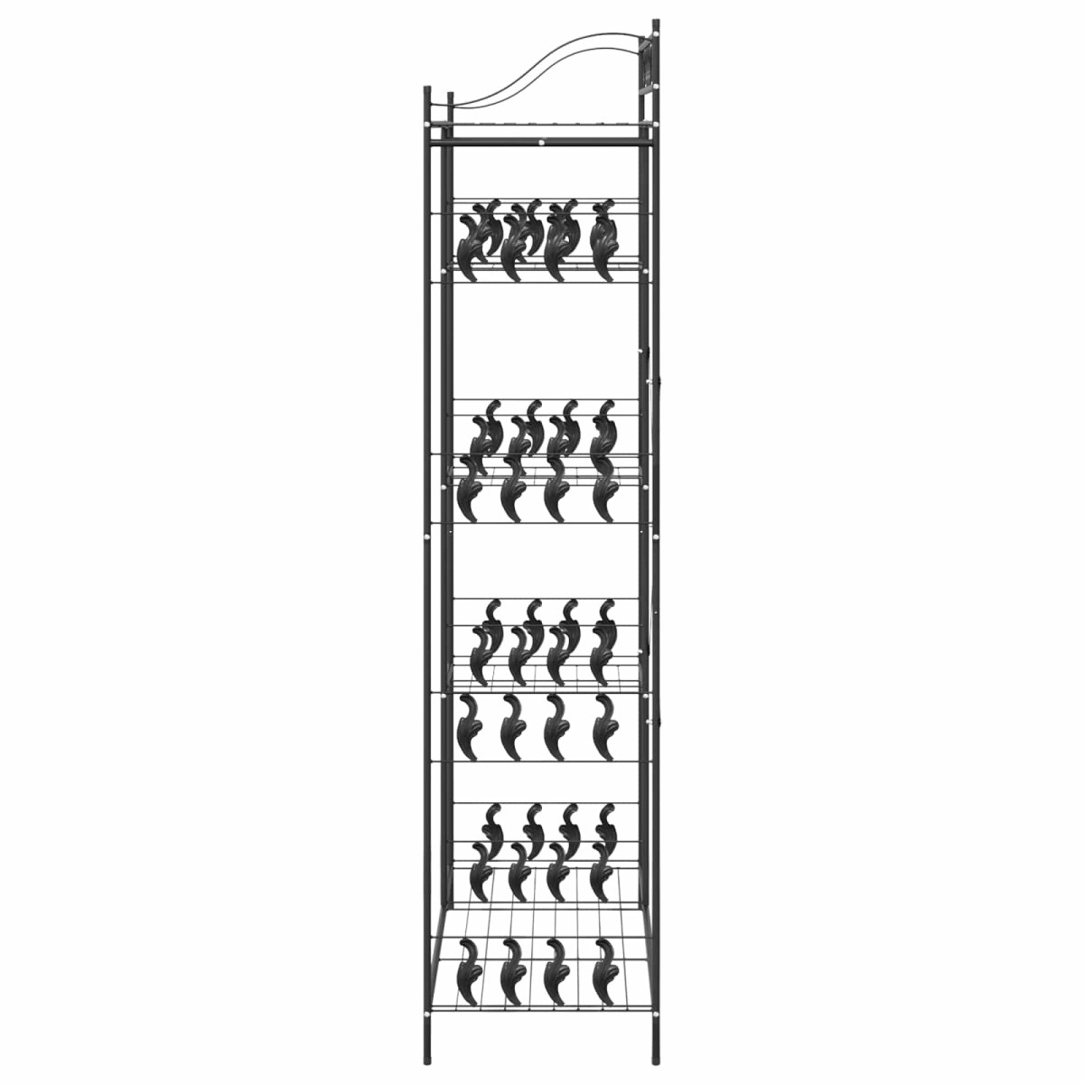 vidaXL Ανοιχτή Ντουλάπα Μαύρο 101 x 43 x 188 εκ. Ατσάλι