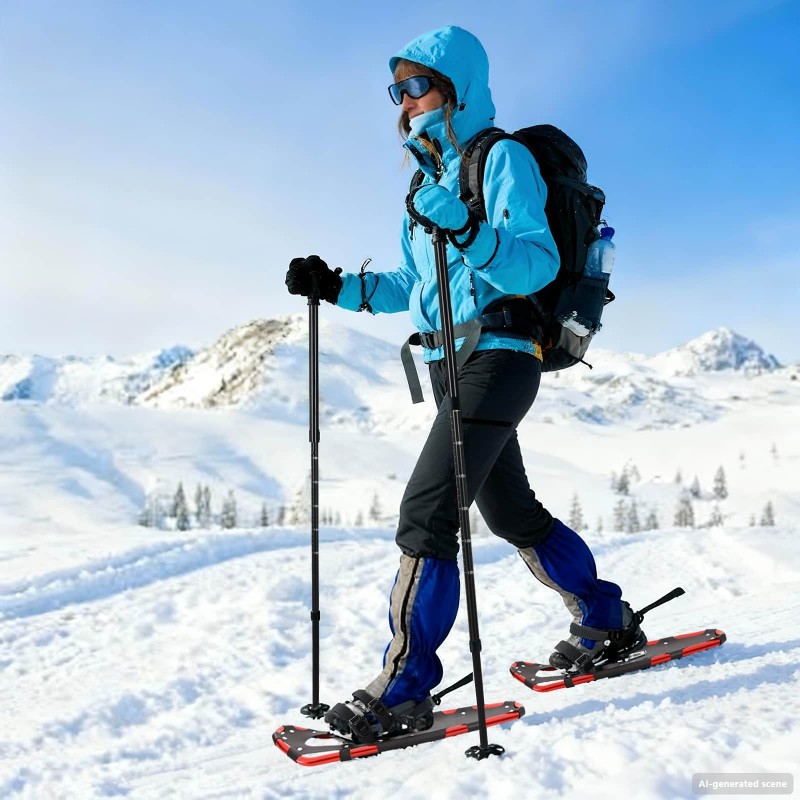 vidaXL 3 ΣΕ 1 Χιονοπέδιλα Κόκκινο και Μαύρο 78,5 x 22 εκ