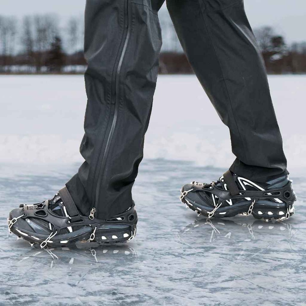 vidaXL Αναρτήσεις πάγου για παπούτσια Μαύρο S