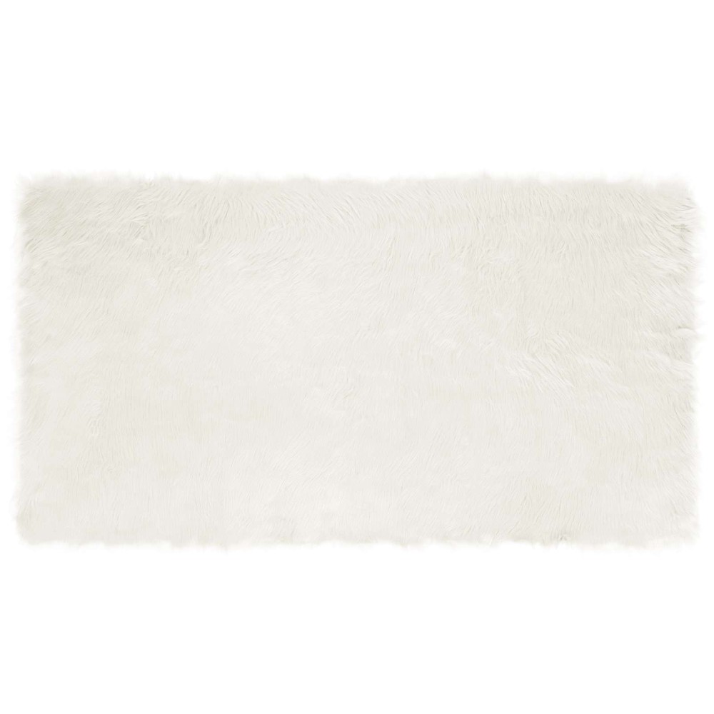 vidaXL Χαλί από τεχνητό πρόβειο δέρμα TAFALLA Λευκό 60 x 110 cm