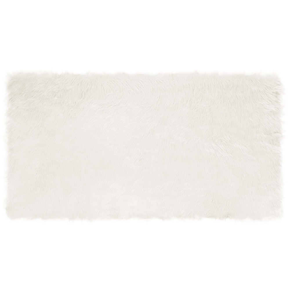 vidaXL Χαλί από τεχνητό πρόβειο δέρμα TAFALLA Λευκό 80 x 150 cm