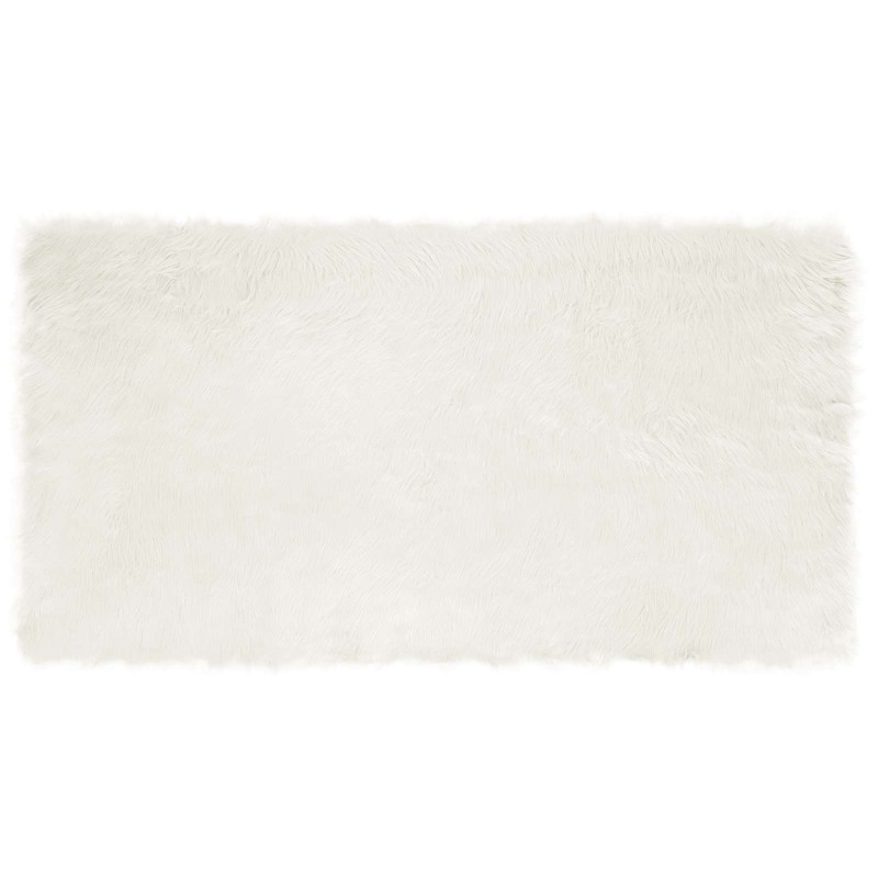 vidaXL Χαλί από τεχνητό πρόβειο δέρμα TAFALLA Λευκό 80 x 150 cm
