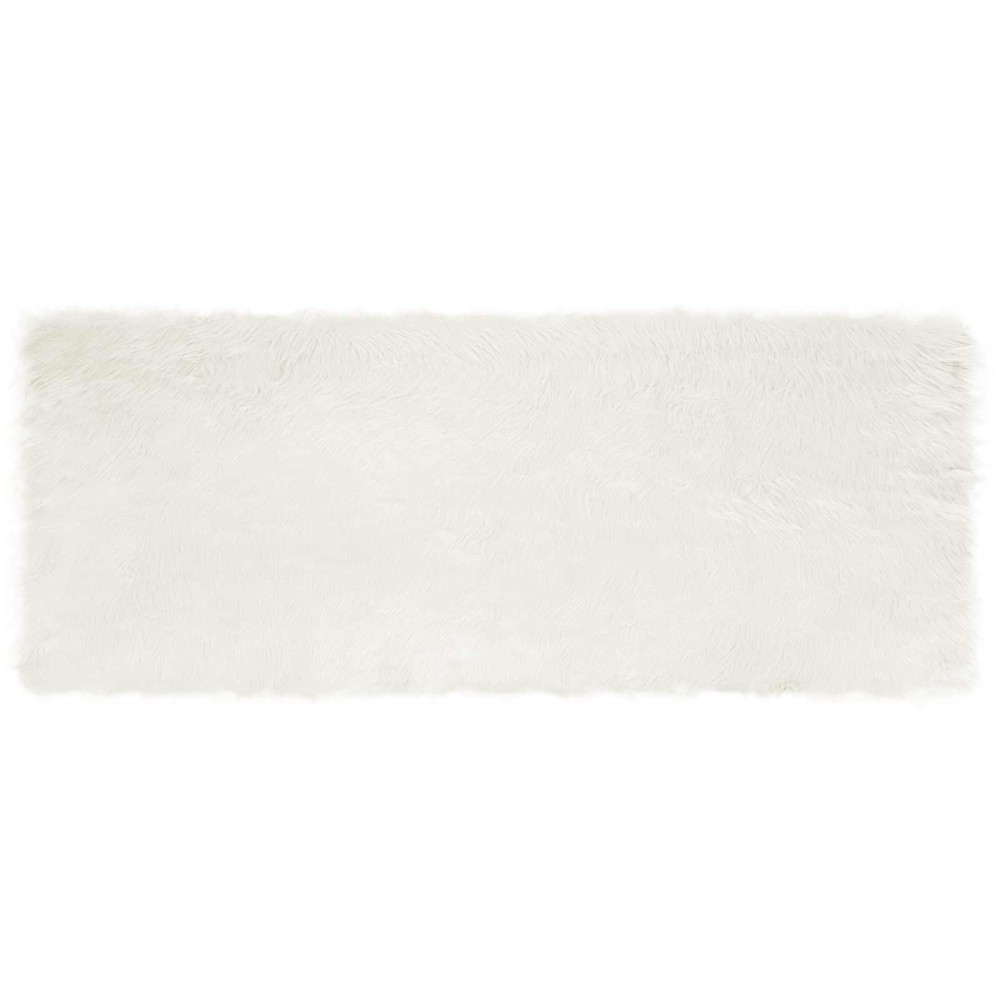 vidaXL Χαλί από τεχνητό πρόβειο δέρμα TAFALLA Λευκό 80 x 200 cm