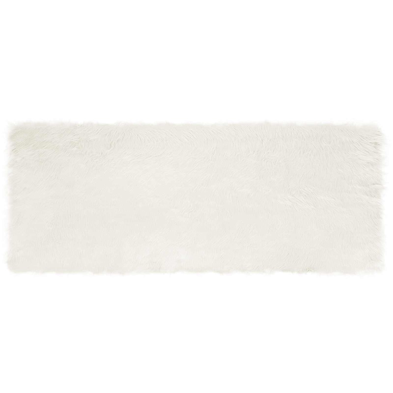 vidaXL Χαλί από τεχνητό πρόβειο δέρμα TAFALLA Λευκό 80 x 200 cm