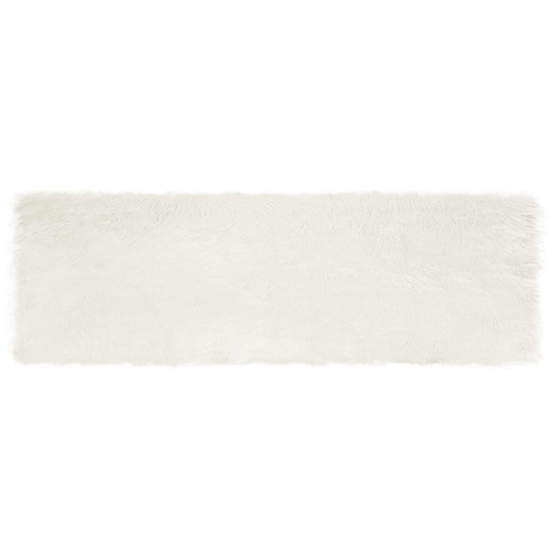 vidaXL Χαλί από τεχνητό πρόβειο δέρμα TAFALLA Λευκό 80 x 250 cm