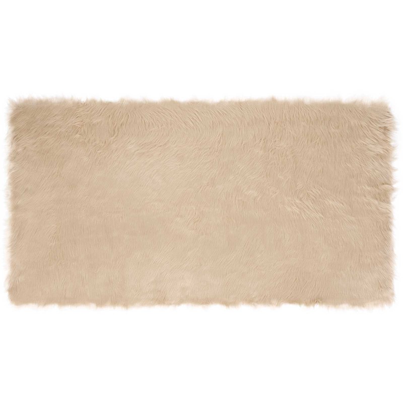 vidaXL Χαλί από τεχνητό πρόβειο δέρμα TAFALLA Μπεζ 60 x 110 cm