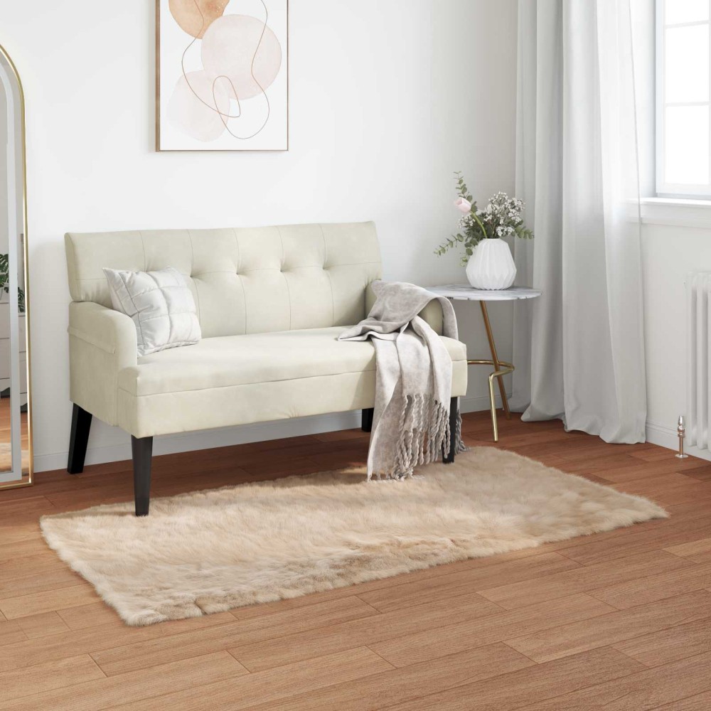 vidaXL Χαλί από τεχνητό πρόβειο δέρμα TAFALLA Μπεζ 80 x 150 cm