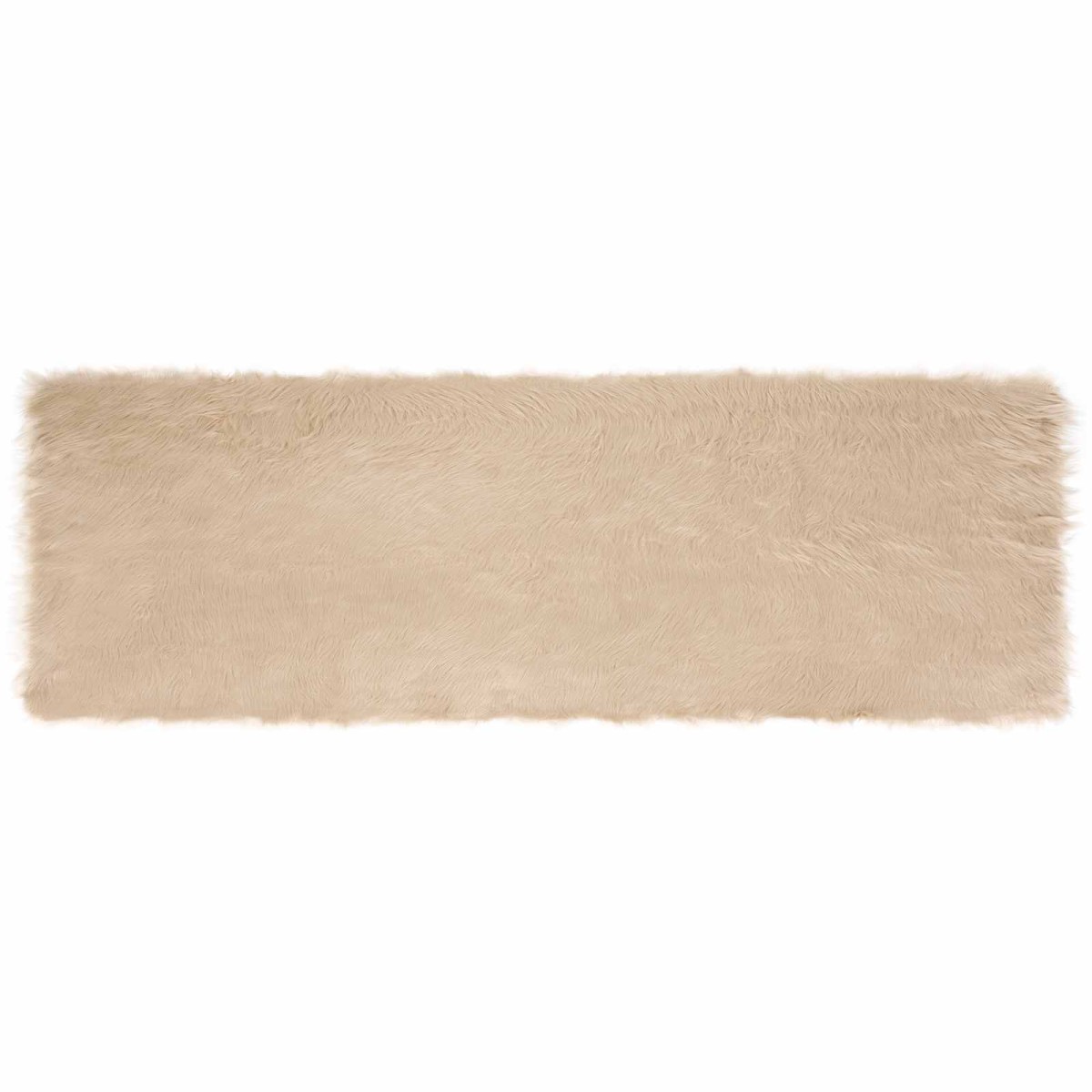 vidaXL Χαλί από τεχνητό πρόβειο δέρμα TAFALLA Μπεζ 80 x 250 cm