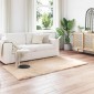 vidaXL Χαλί από τεχνητό πρόβειο δέρμα TAFALLA Μπεζ 100 x 200 cm